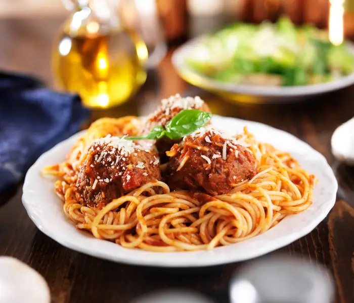 A plated pasta dish